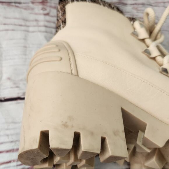 Schutz Jan Tweed Leather Booties Size 8.5 - Picture 9 of 10